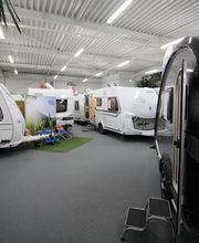 Doorzicht caravanshowroom