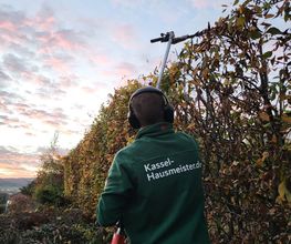 Heckenschnitt im Herbst