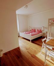 Family room quad with a double bed and bunkbed