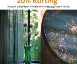 20% korting op gordijnen in de maand oktober! wees er snel bij!