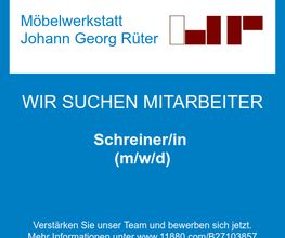 Schreiner/in (m/w/d)