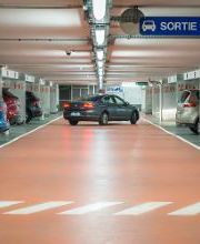 intérieur du parking Charléty Coubertin à Paris