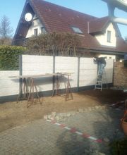 Montage Betonzaun