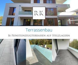 Bau von 16 Terrassen Feinsteinzeug Döbeln