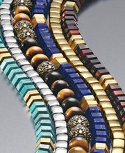 Men's Spiritual Beads - Spheres of influence. Polished stones, precious metal and diamond pave.