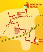 Verlauf der Fernwärme-Trassen durch Springe