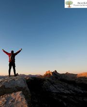 Freiheit in Siegerpose