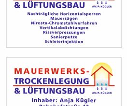 Mauerwerkstrockenlegung und Lüftungsbau Anja Kügler Bild 4