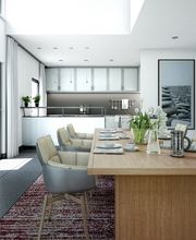 Unsere Vorstellung eines modernen Esszimmers finden Sie in unserem Musterhaus Potsdam.