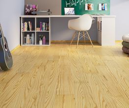 TARIMA FLOTANTE DE PINO (2 LAMAS).
2-STRIP PINE ENGINEERED WOOD FLOORING.