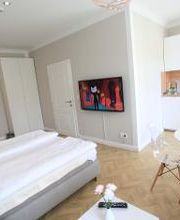 Komfort Apartment mit Sauna:
Wohn/Schlafbereich mit Bettsofa und Küche
