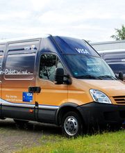 Fahrzeugwerbung: Vollverklebung einer Transporter Flotte. Produziert von DIE2 Werbung+Marketing aus Quickborn, in Schleswig-Holstein.