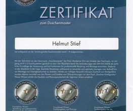 Glaserei Stief Duschmaster Zertifikat Köln
