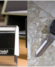 Gravuren Stempel Schilder Schlüssel