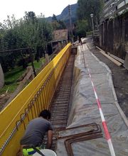 fondation d'un long mur