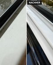 Detailreinigung an Fensterrahmen und Gelcoat