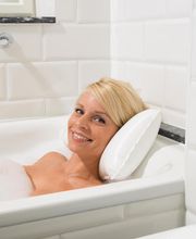 Dr. Winkler Badewannenkissen Art.Nr. 430 - das aufblasbare Kissen für die Badewanne mit 2 Saugnäpfen. Der Nacken wird angenehm weich abgestützt und die Haare bleiben trocken. Einfach zu reinigen.