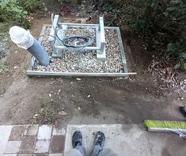 Herstellung Fundament für Wärmepumpe