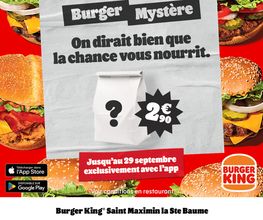 Burger Mystère jusqu'au 29 septembre 2024