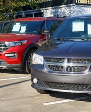 SUV's Parked in a Row