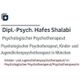 Dipl. Psychologe Hafes Shalabi, Psychologischer Psychotherapeut