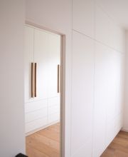 Einbaukleiderschrank, mattweiß, grifflos, Herford