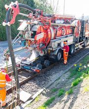 Kanalreinigung auf Schiene und Strasse (Gleisentwässerung, Bahnhöfe, Tunnel, Brücken, etc.)