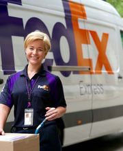 FedEx Express shipping courier in Constanti