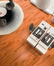 SUELO DE JATOBA LATINA (3 LAMAS).
ENGINEERED HARDWOOD FLOORING OF JATOBA LATINA (3 STRIPS).