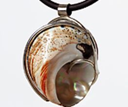 Zilveren sieraden met schelp