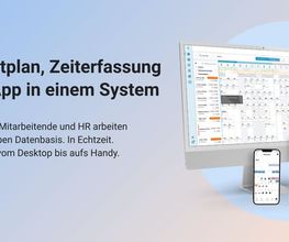 Planerio Übersicht: Dienstplan, Zeiterfassung und Mitarbeiter-App synchron auf Desktop, Smartphone und Tablet