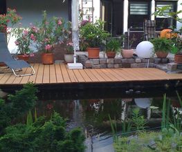 Gartengestaltung mit Terrasse und Teichbau