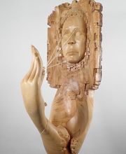 Holzskulptur "Evolution - The Next Level"