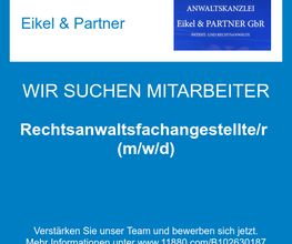Rechtsanwaltsfachangestellte/r (m/w/d)