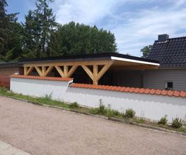 Carport aus Nachbars sicht