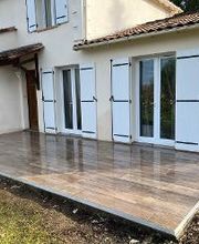 terrasse dallage grès cérame Antonne et trigonnant