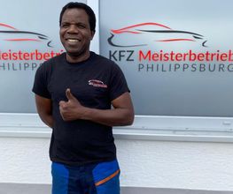 Frank Oppong, KFZ-Meister und AUDI-Diagnosetechniker.