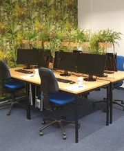 Schulungsraum mit PC-Arbeitsplätzen.