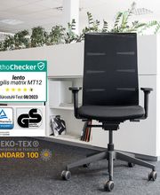 Ergonomischer Bürostuhl lento Agilis Matrix MT12 mit schwarzem Fußkreuz – 30 Jahre Garantie – Made in Germany 🇩🇪
