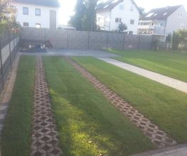 Fahrspur bis in den garten