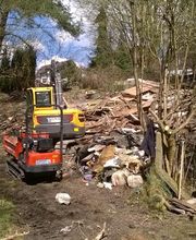 Gebäudeabbriß im Wald für Stadt Bochum