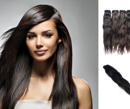 Echthaar-Extensions-leicht-gewellt-45cm-Tresse