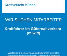 Kraftfahrer im Güternahverkehr (m/w/d)