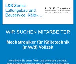 Mechatroniker für Kältetechnik (m/w/d) Vollzeit