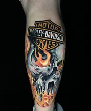 Harley Davidson Skull by Pralhad